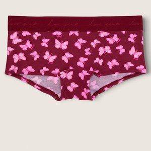 VS PINK Logo Shortie Panty Desire Butterfly Pink w/ Butterflies NWT